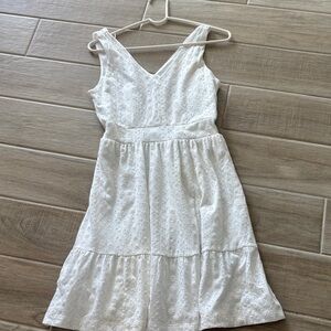 LOFT White Eyelet Sundress
